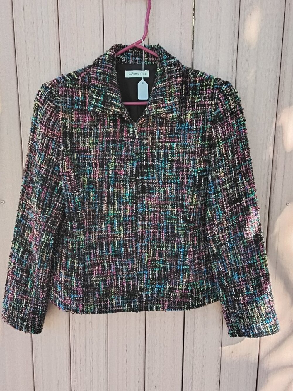 Coldwater Creek Women's Rainbow Tweed Jacket Size 8 #568